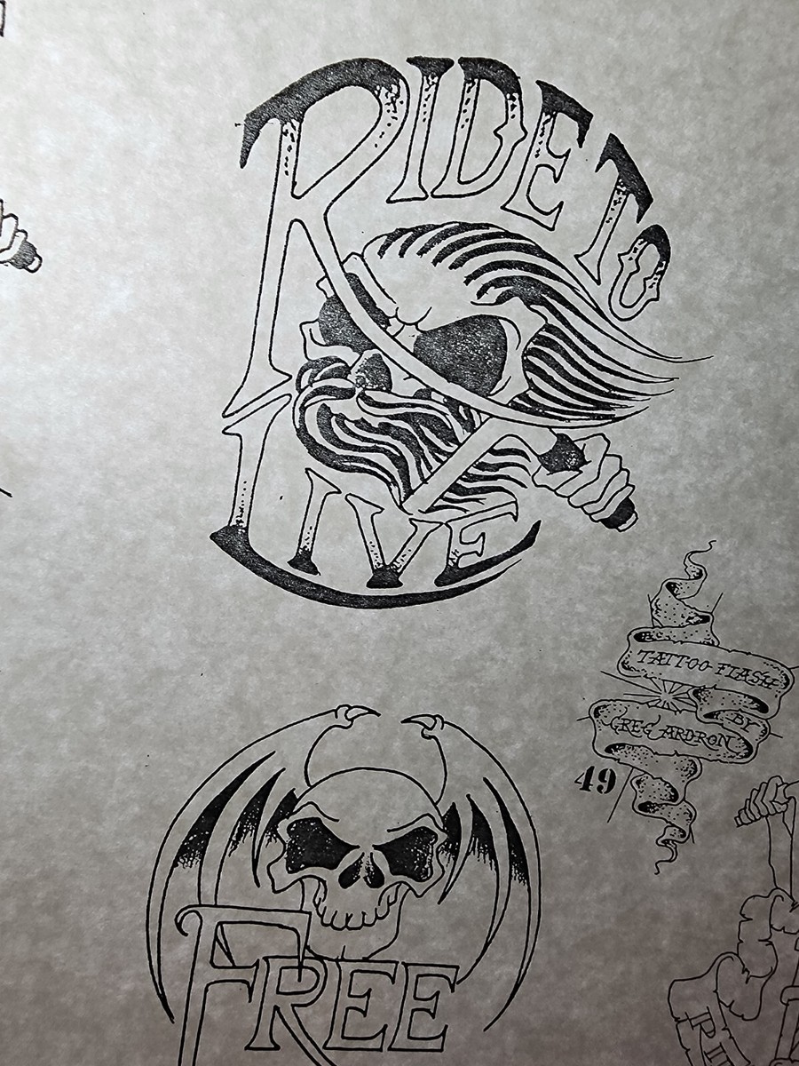 1989 OLD VINTAGE Greg Ardron Traditional Tattoo Flash Sheet Sydney