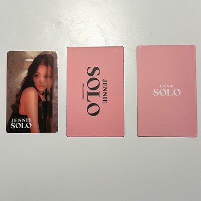 OFFICIAL BLACKPINK JENNIE SOLO PHOTOCARD LENTICULAR RARE POB