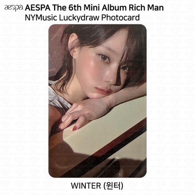 Aespa 6th Mini Album Rich Man LuckyDraw Photocard AM EL NY Weverse