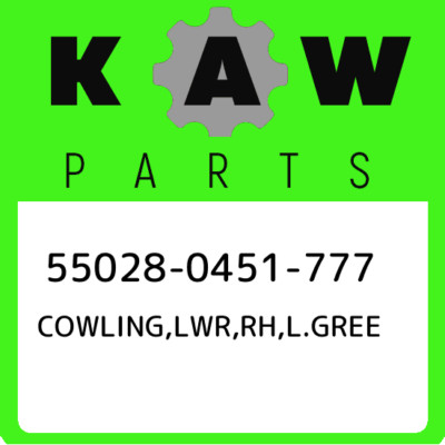 55028-0451-777 Kawasaki Cowling,lwr,rh,l.gree 550280451777, New