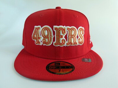 San Francisco 49ers Saloon Script New Era 59FIFTY 5950 Fitted Cap
