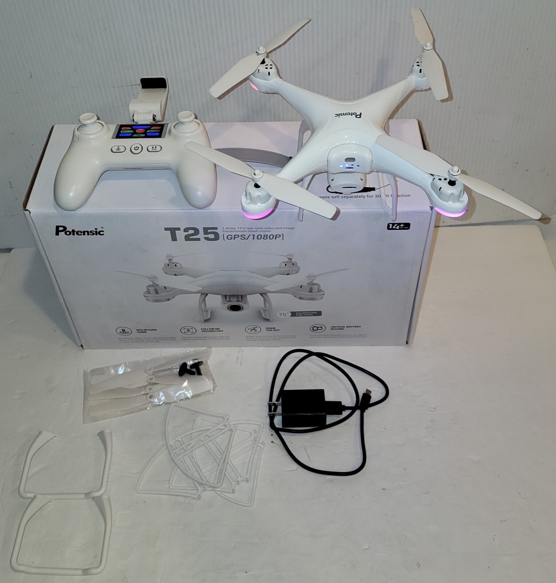 Potensic T25 GPS Drone FPV RC Quadcopter w/1080P HD Camera WiFi