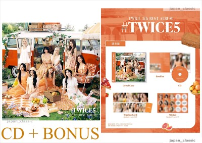 TWICE #TWICE5 REGULAR EDITION CD + STICKER + TRADING CARD JAPAN