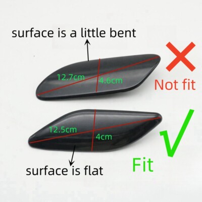 2x Left Side Headlamp Cleaning Washer Spray Nozzle Jet Cover For