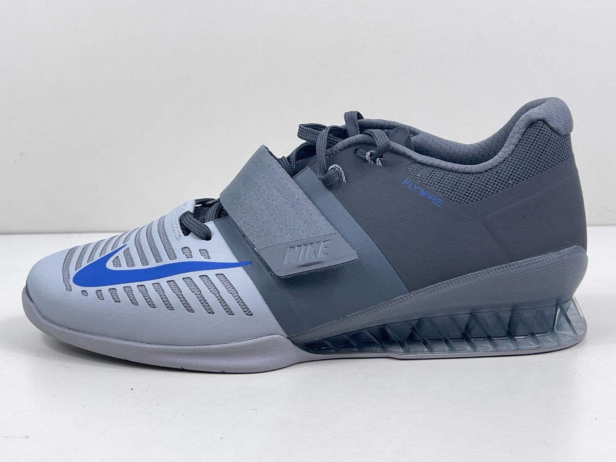 Nike Romaleos 3 Weightlifting Shoes Grey Blue 852933-001 New | eBay