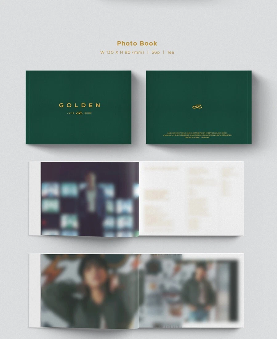 BTS JUNGKOOK [GOLDEN] Album WEVERSE Ver/QR Card+PhotoBook+2Card+