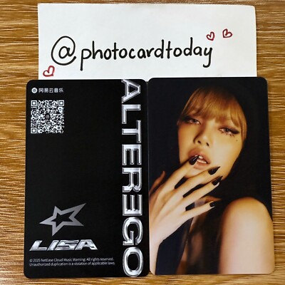 LISA BLACKPINK ALTER EGO CHINA POB PHOTOCARD OFFICIAL NFC BLINK