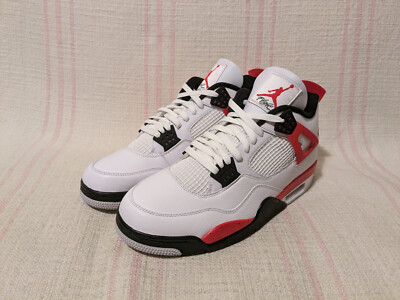Air Jordan 4 Retro White Black Red Cement AJIV DH6927 161 Men's
