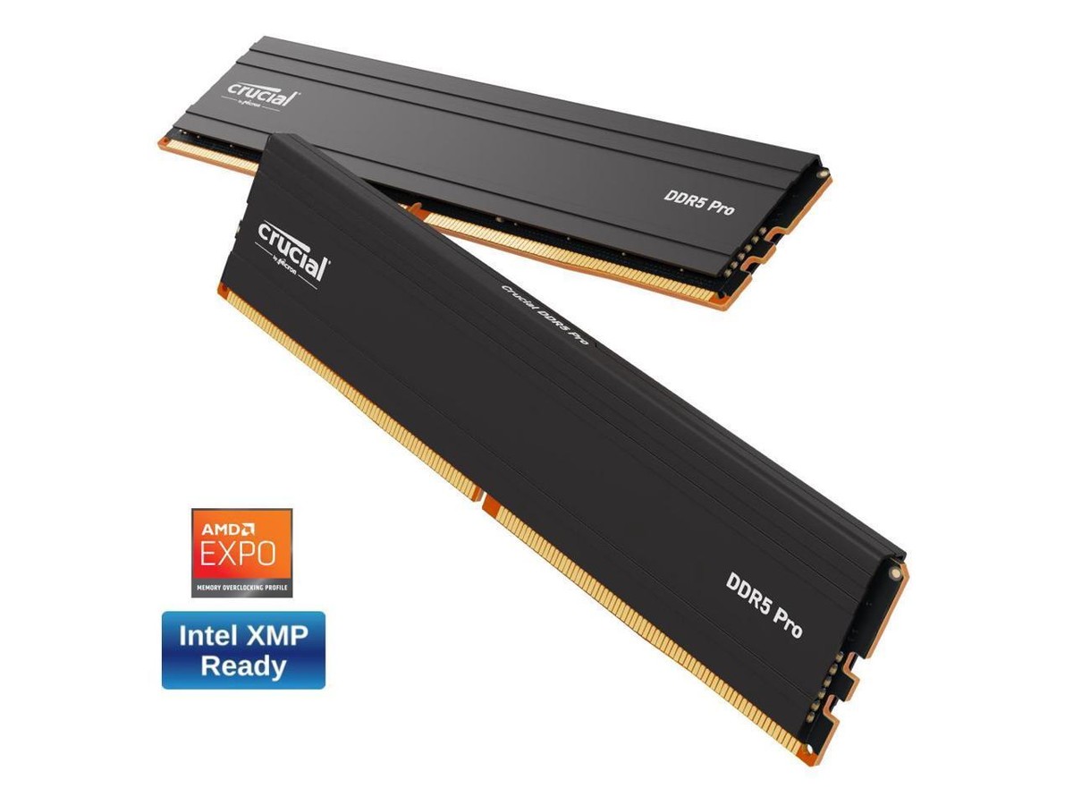 Crucial Pro DDR5-5600 Kit 96GB 2x48GB UDIMM CL46 (24Gbit