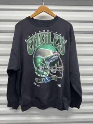 Philadelphia Eagles NFL Football Retro Style Black Crewneck