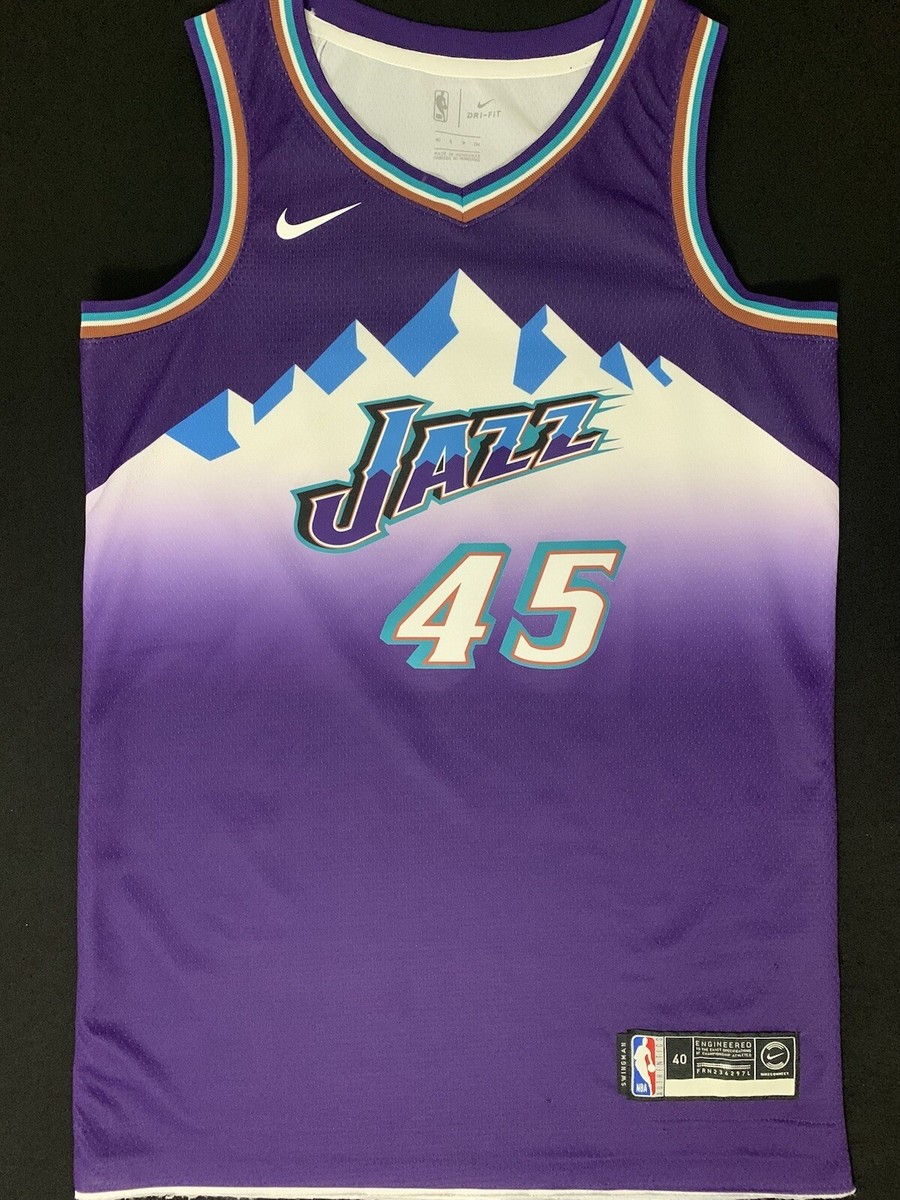 Nike Donovan Mitchell Utah Jazz #45 Purple Classic Swingman Jersey