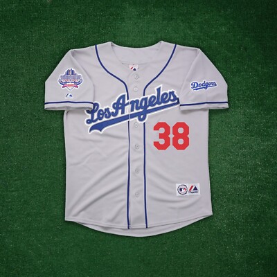 Eric Gagne 2002 Los Angeles Dodgers 40th Anniv. Men's Grey Road