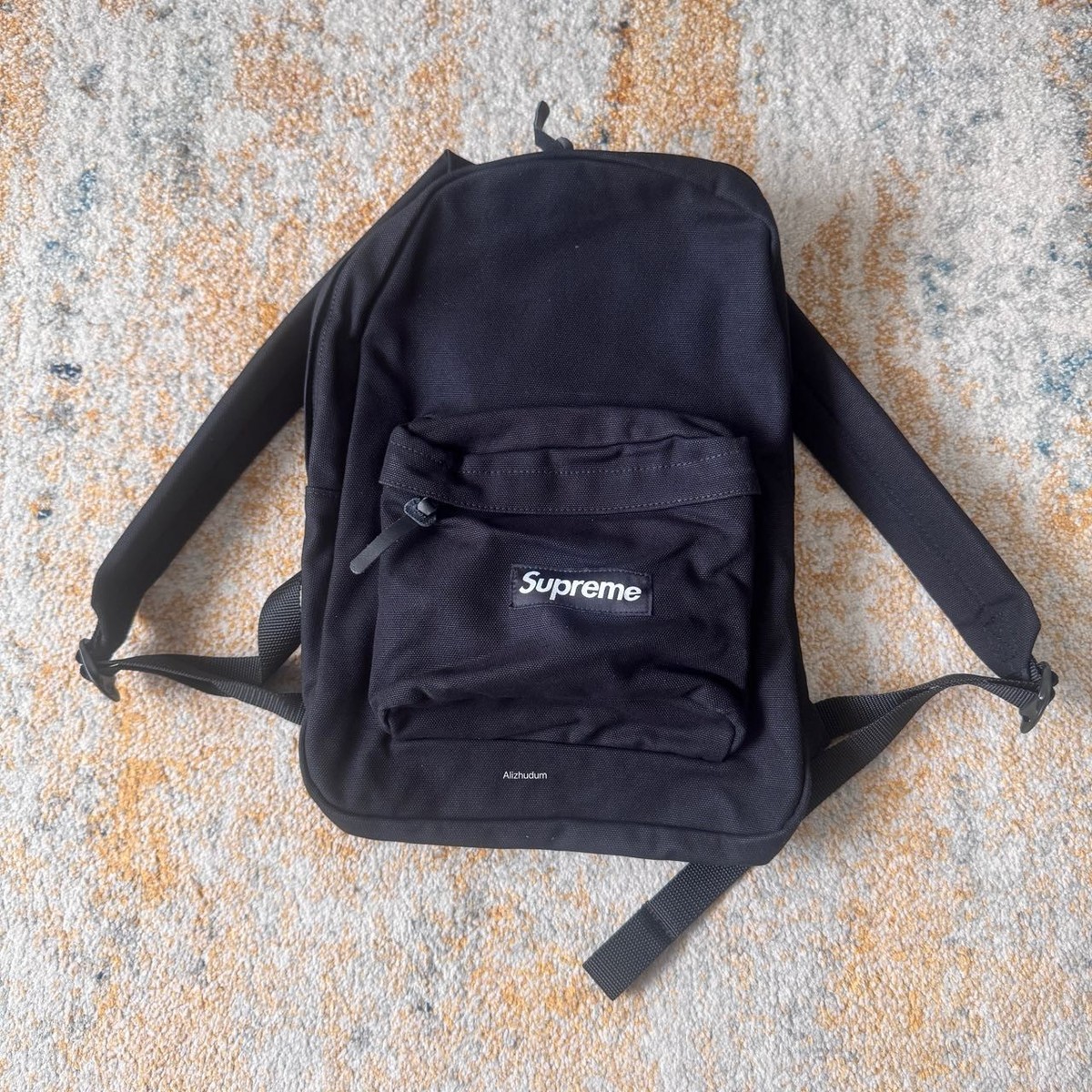 SUPREME CANVAS BACKPACK BLACK BOX LOGO 20L | eBay
