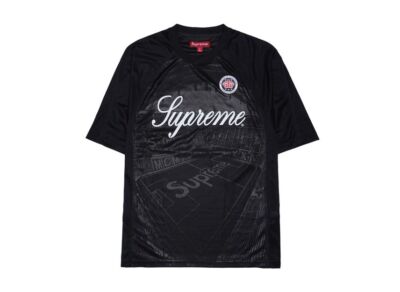 Supreme Jacquard Soccer Jersey Black | eBay
