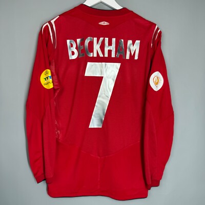 ENGLAND 2004 2006 AWAY SHIRT FOOTBALL JERSEY UMBRO MENS LONG