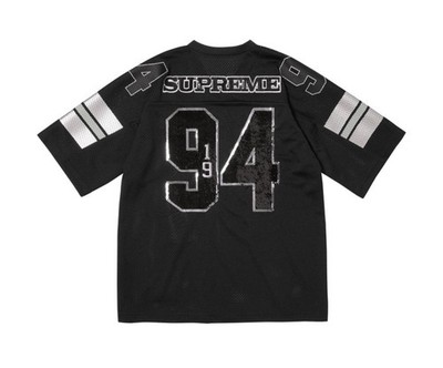 Supreme Sequin Football Jersey - Black | eBay