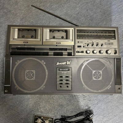 SHARP GF-888 THE SEARCHER-W Vintage Boombox Dual Cassette Wide FM