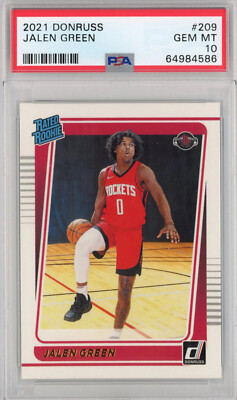 21-22 Donruss choice Jalen green PSA 10