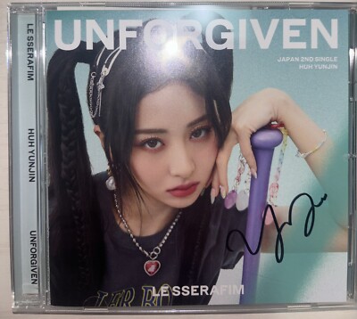 LE SSERAFIM [UNFORGIVEN] HUH YUNJIN Autographed Signed Album Japan