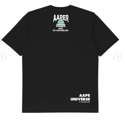 AAPE By A Bathing Ape Apper Osaka Japan Exclusive Tee Black Size