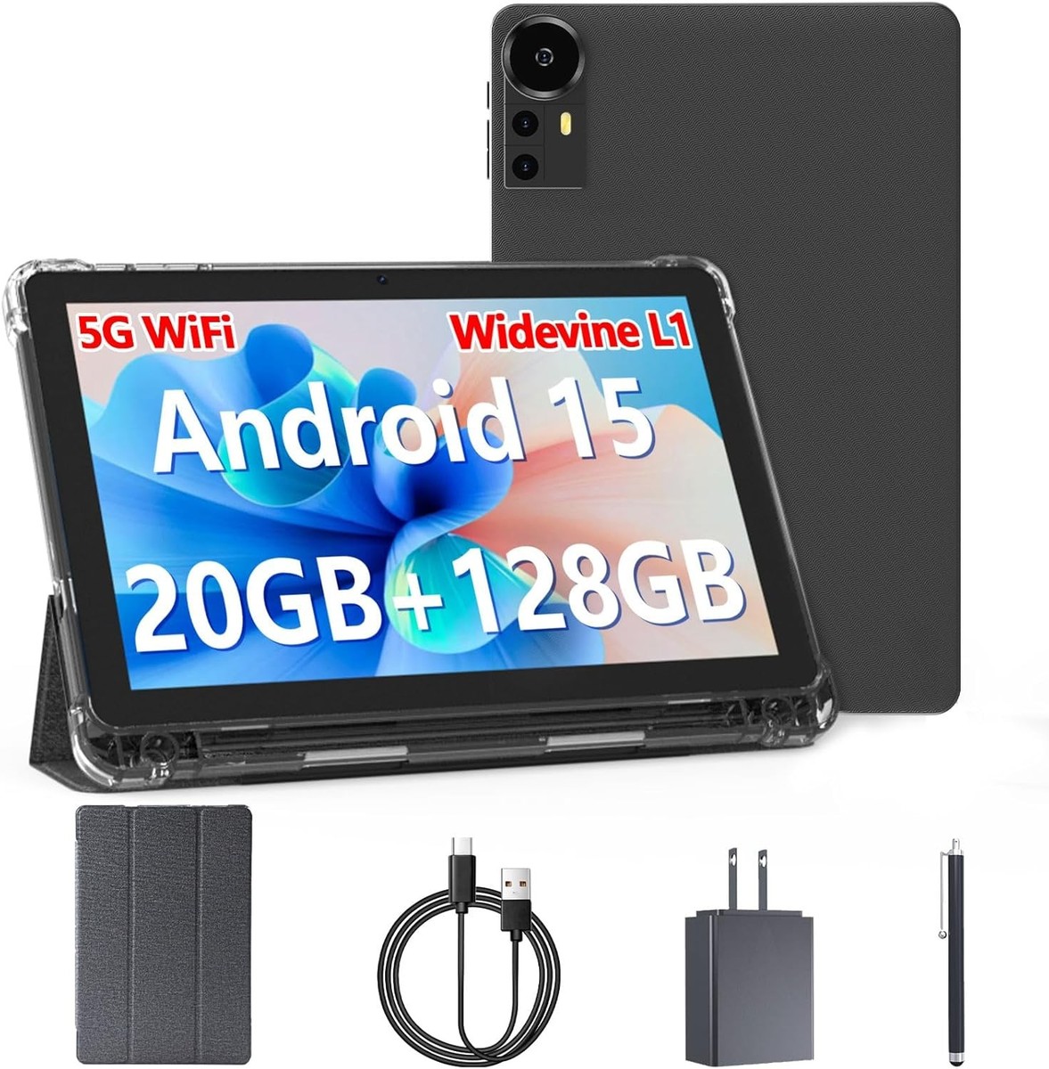 Android 15 Tablet 10 inch Tablets, 20GB RAM 128GB ROM 2TB 20GB+