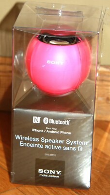 Sony SRS-BTV5 Wireless Portable Speaker Bluetooth Hot Pink Ball