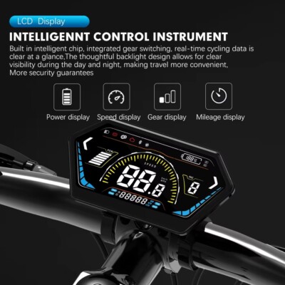 UKS6 24V-72V E-bike LCD Display Colorful Screen Meter Set Electric