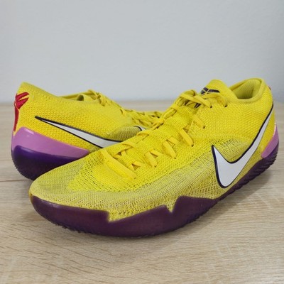 Men Size 13 Nike Kobe AD NXT 360 Yellow Strike Laker Basketball