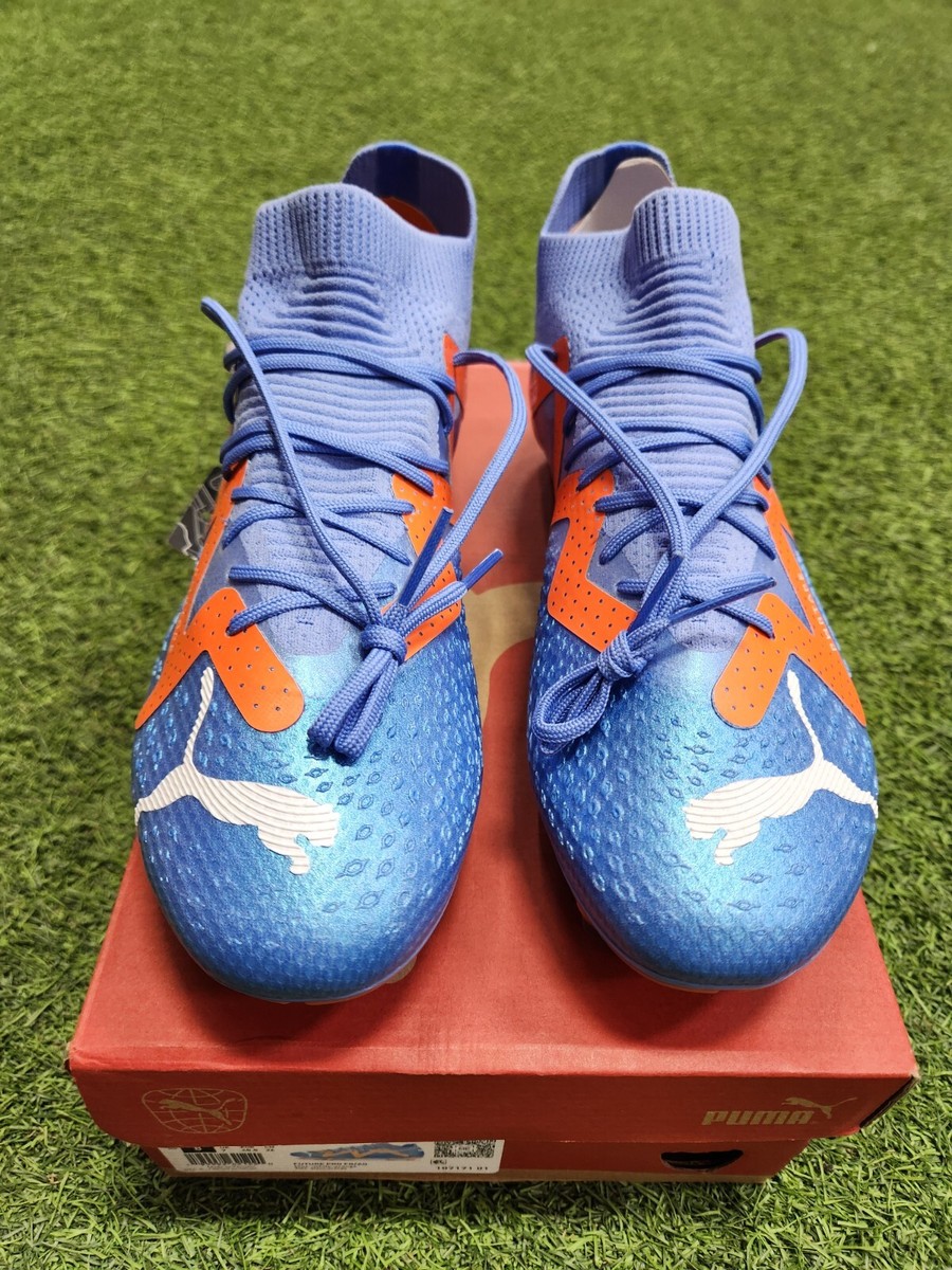 Puma Future Pro Fg Men's Soccer Shoes Blue Glimmer-Puma White