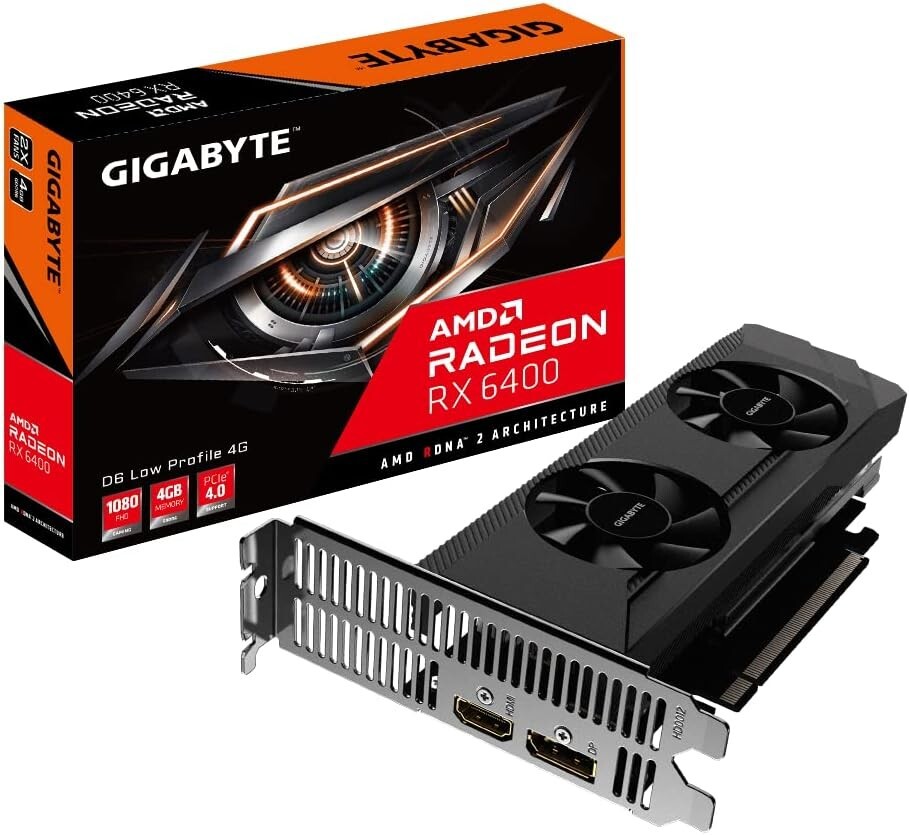 Radeon RX 6400 D6 Low Profile 4GB GDDR6 Graphics Card New from JPN