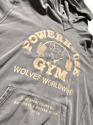 Darc Sport Powerhouse Wolves Hoodie Sweatshirt Yellow Gym