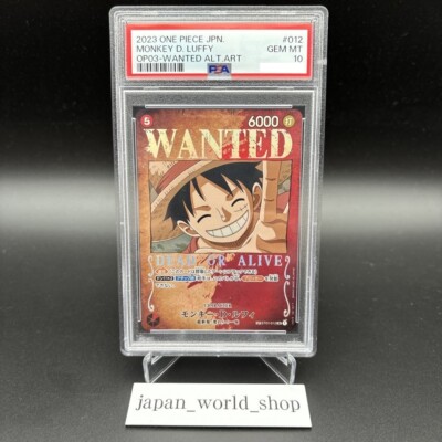 PSA 10 Monkey D Luffy ST01-012 OP03 Wanted Alt Art One Piece Card