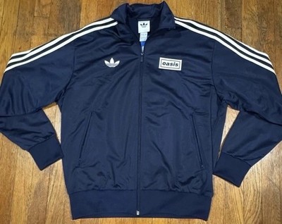Oasis x Adidas Track Jacket X-LARGE Firebird Indigo NJ MetLife