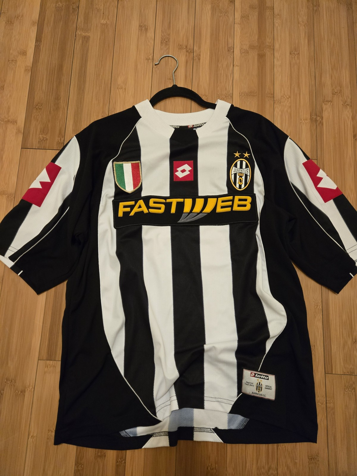 JUVENTUS 2002/03 HOME FOOTBALL SHIRT SOCCER JERSEY LOTTO WHITE VTG