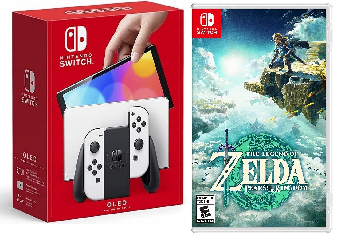 Nintendo Switch OLED White + Zelda Tears of the Kingdom Game | eBay