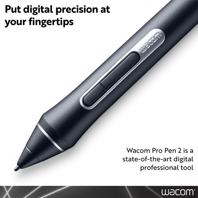 Wacom Pro Pen 2 | Digital Pen/Stylus | KP504E | Wireless | 1 Year