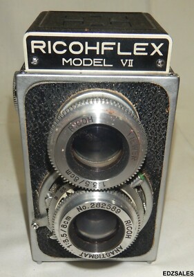 RicohFlex Model VII Anastigmat 80mm F3.5 TLR Camera w/ Case | eBay