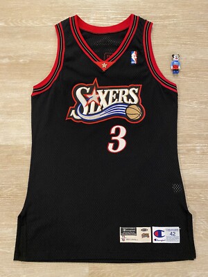 NBA Game Used Jersey Champion Sixers Allen Iverson Jersey Game