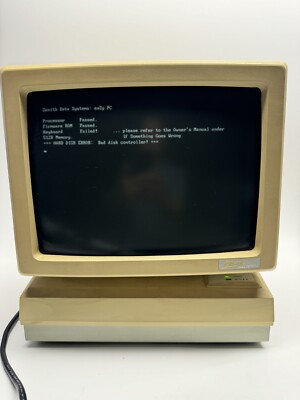 Vintage Zenith Data Systems 14ZDC3 Eazy PC Computer Powers Up | eBay