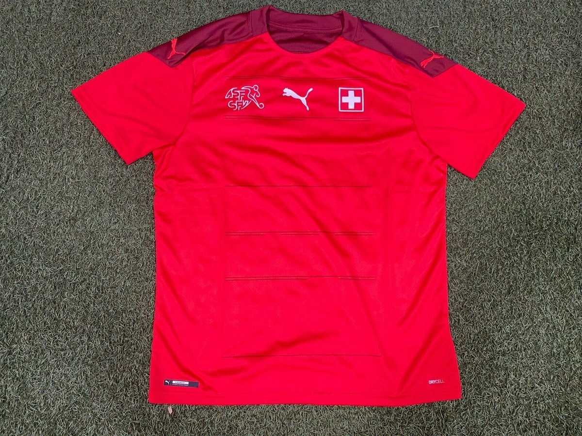 Puma Switzerland Home Men's Soccer Jersey- 2021/22 | eBay