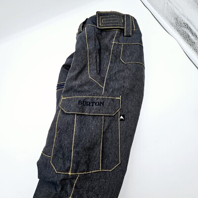 Burton Boys XS Dryride Cargo Denim Snowboarding Snow Pants Room To