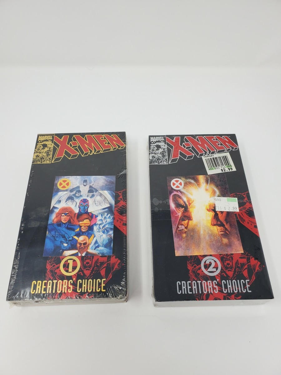Marvel X-Men Creators' Choice 1 & 2 VHS Set w/ Collector Card