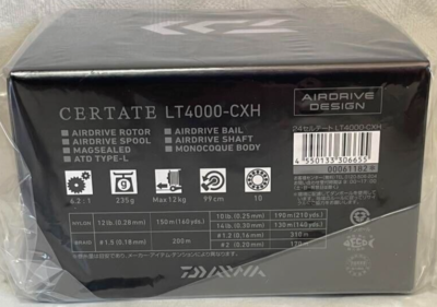DAIWA 24 Certate LT4000-CXH Spinning Reel 2024 model compact size
