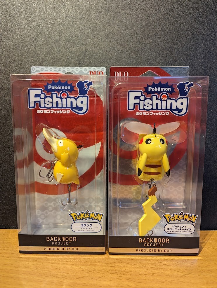 Pokemon Fishing Lure Set PIKACHU & PSYDUCK(KODUCK) DUO Japan New