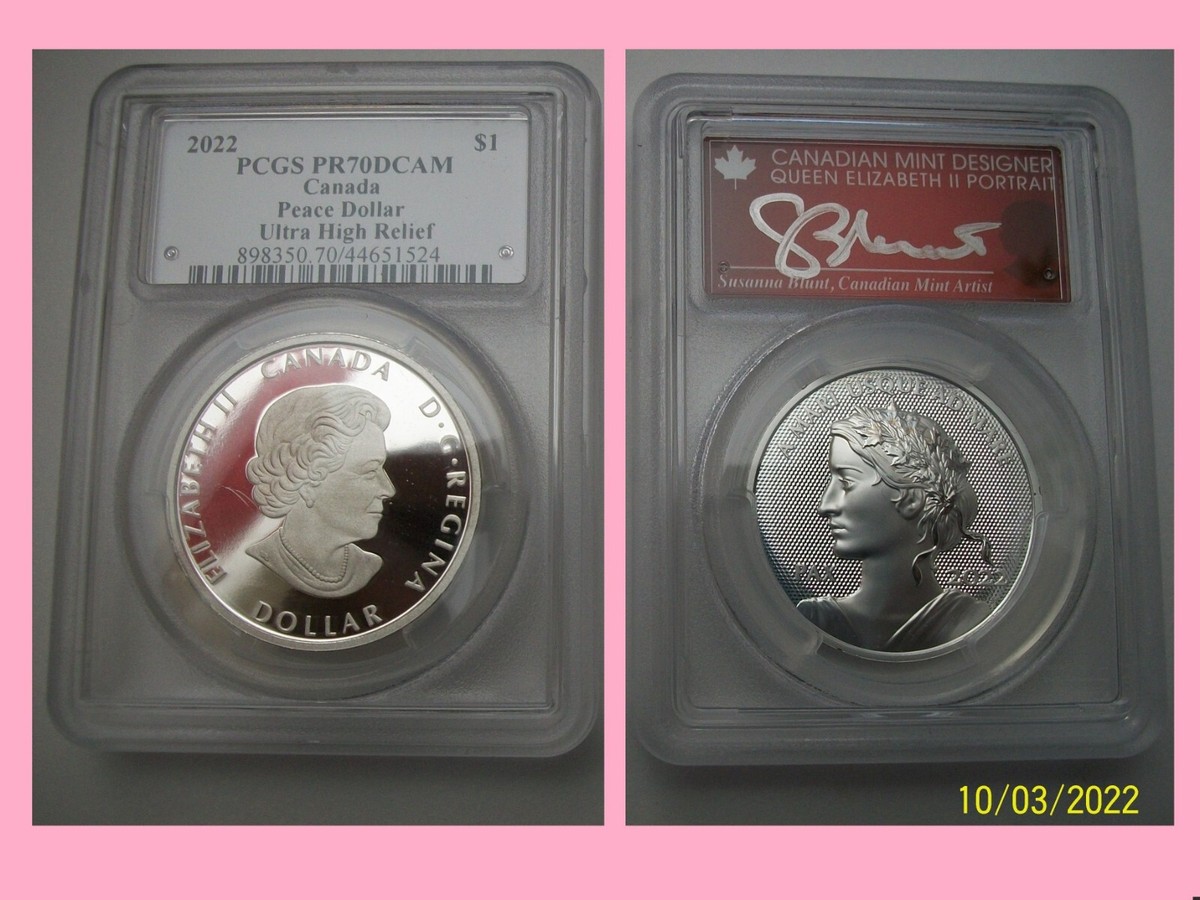 2022 Peace SILVER Dollar PULSATING PCGS PR 70 Ultra High Relief S