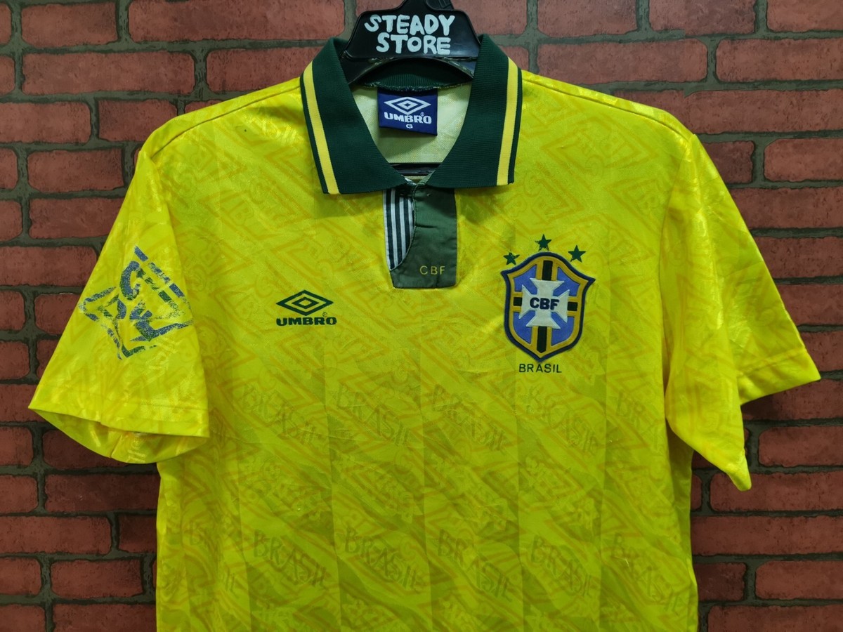 VINTAGE UMBRO BRAZIL CBF 1991-1993 HOME SHIRT JERSEY TRIKOT SOCCER