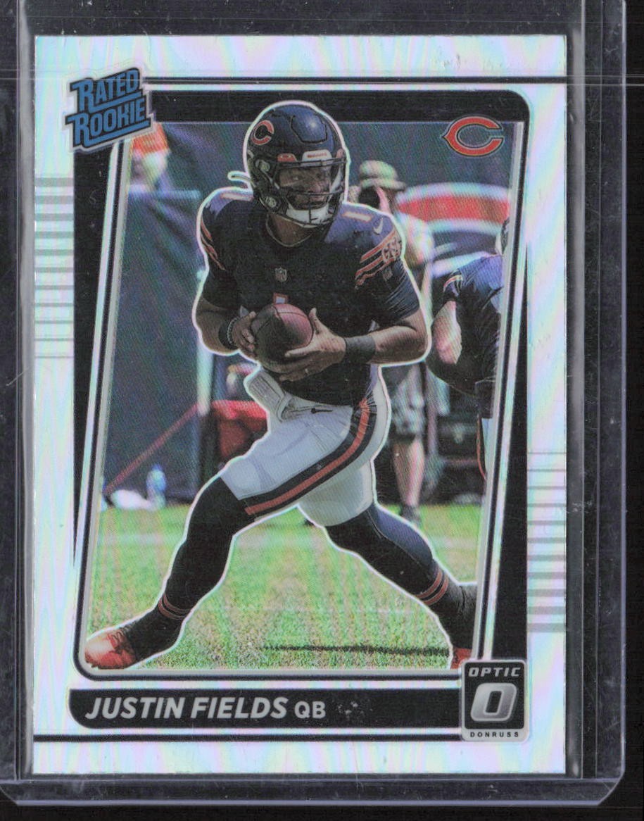 Justin Fields 2021 Optic #204 Holo Price Guide - Sports Card Investor