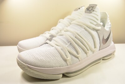 NIKE 2017 KD 10 STILL KEVIN DURANT 897815-100 SILVER 11 ZOOM AIR