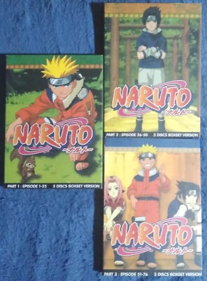 Naruto Shippuden Anime JAPANESE Version Parts 1,2,3 (Episodes 1-76