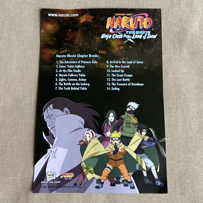 Naruto Movie: Ninja Clash In The Land Of Snow (DVD, 2004) W